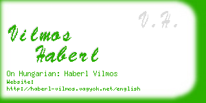 vilmos haberl business card